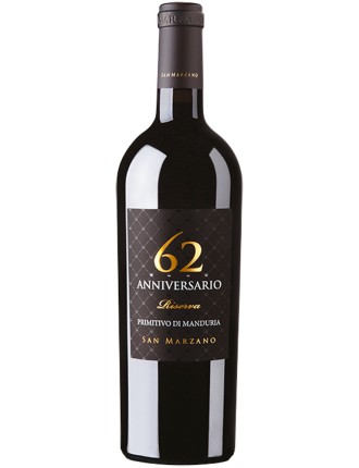 Limited Time Offer San Marzano 'Anniversario 62' Primitivo di Manduria Riserva 2018 In Stock