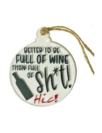 Limited Time Offer Hic! Wine Bottle Gift Tag | Tree Bauble New Release