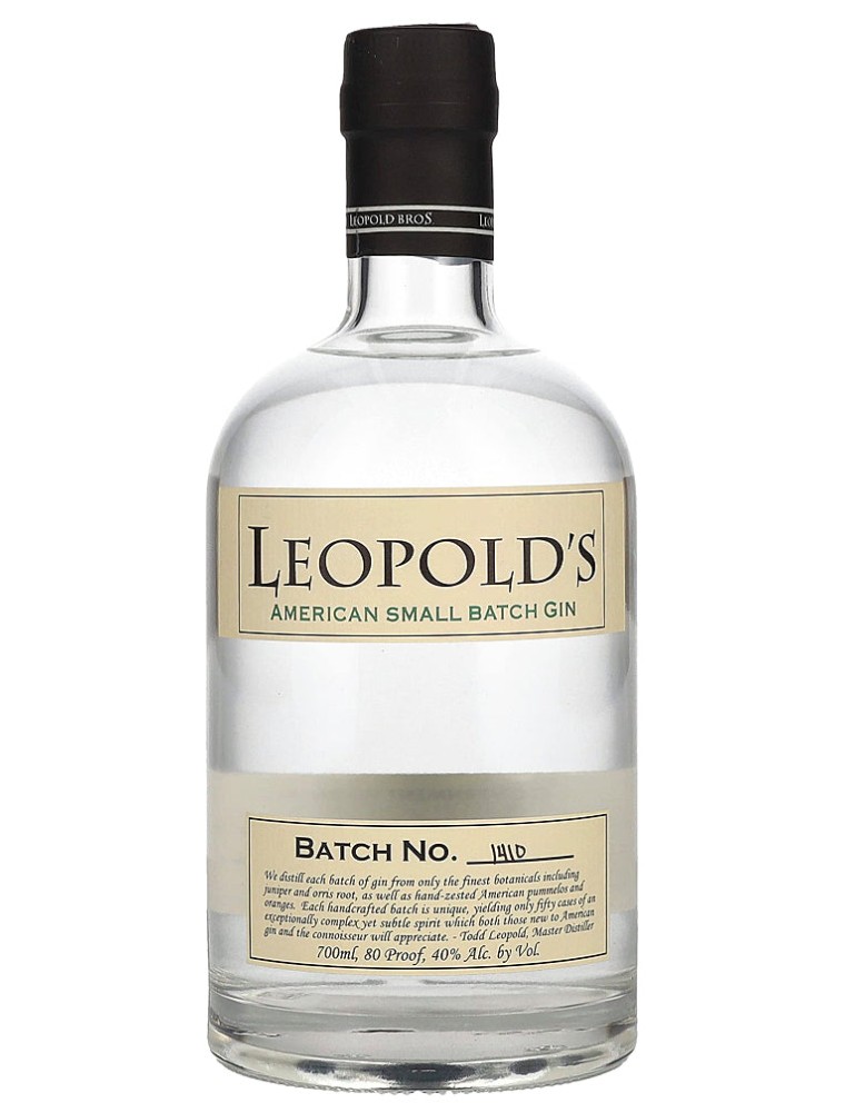 Limited Time Offer Leopold's American Small Batch Gin Available for Immediate Shipping