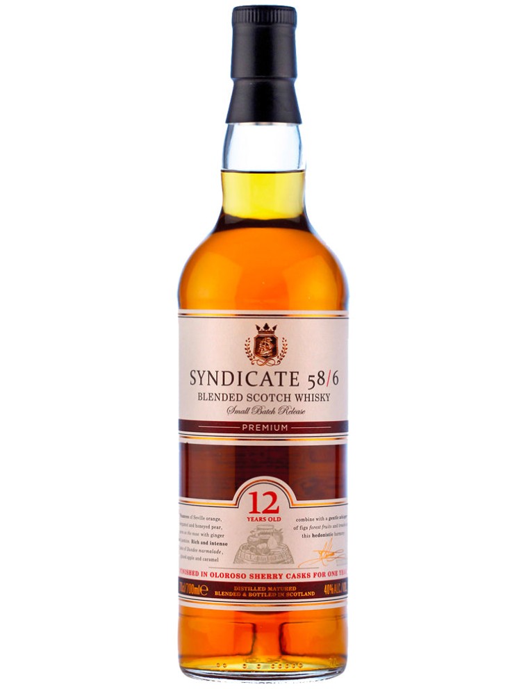 Limited Time Offer Syndicate 58/6 Premium 12 Year Old Blended Scotch Whisky New Collection